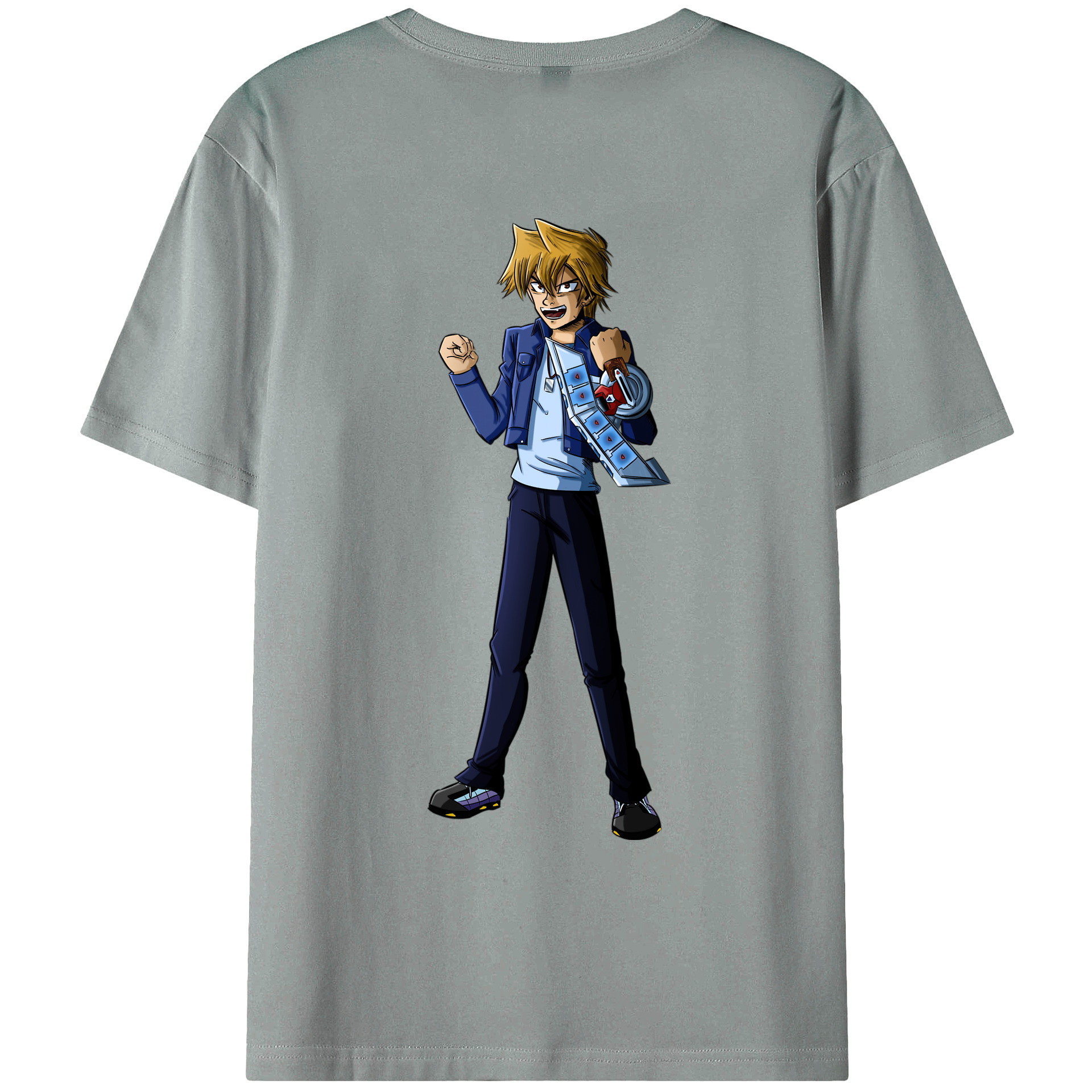 （画像用） 遊☆戯☆王 Yu-Gi-Oh! 綿100％ メンズ半袖Tシャツ（バックプリント） 通気性